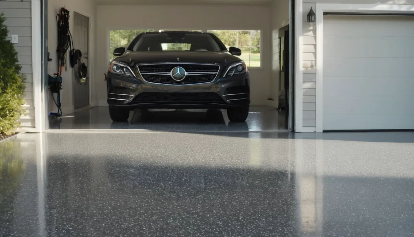A freshly coated garage floor in a home in Pleasant Prairie
